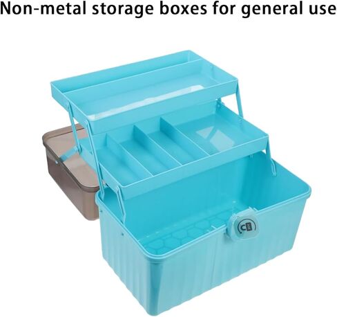 ZLY First Aid Box, 3-Tier First Aid Box Empty, 11.4 Inch Accessory Storage Box with Handle, Craft Box for Storing Accessory First Aid Supplies, Crafts, Sewing Tools, Art Supplies, and Accessories Etc in Saudi Arabia