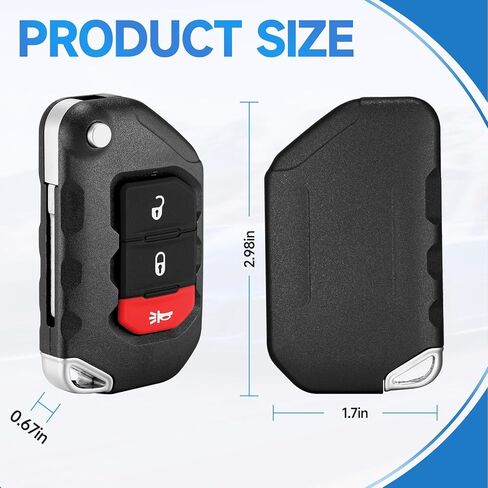 Smart Key Fob Replacement Remote fits for Jeep Wrangler 2018 2019 2020 2021 2022 2023 2024 2025 Smart Car Keyless Entry Remote OHT1130261 433Mhz 4A in Saudi Arabia
