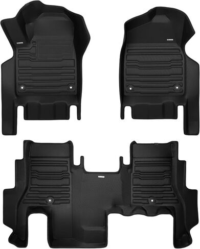 TuxMat - for GMC Hummer EV SUV 2023-2026 Models - Custom Car Mats - Maximum Coverage, All Weather, Laser Measured - This Full Set Includes 1st and 2nd Rows in Kuwait