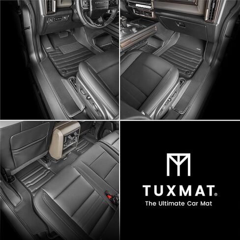 TuxMat - for GMC Hummer EV SUV 2023-2026 Models - Custom Car Mats - Maximum Coverage, All Weather, Laser Measured - This Full Set Includes 1st and 2nd Rows in Kuwait
