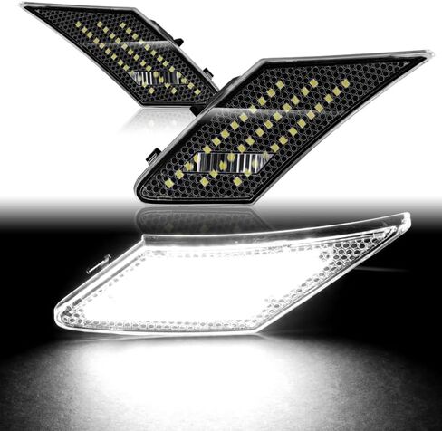 EPARTS 2PCS White LED Turn Signal Side Marker Light Compatible with 2013-2016 Scion FR-S & Compatible with 2013-2020 Subaru BRZ & Compatible with 2017-2020 Toyota 86 (Clear Lens) in Kuwait