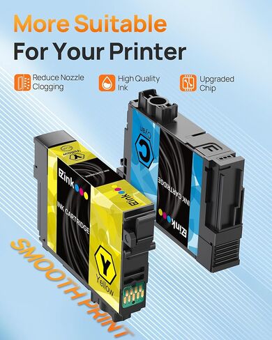 E-Z Ink Remanufactured Ink Cartridge Replacement for Epson 222XL Ink Cartridges Combo Pack for 222 Ink Cartridges High Yield for Workforce WF-2960 Expression XP-5200 Printer (4 Pack BCMY) in Kuwait