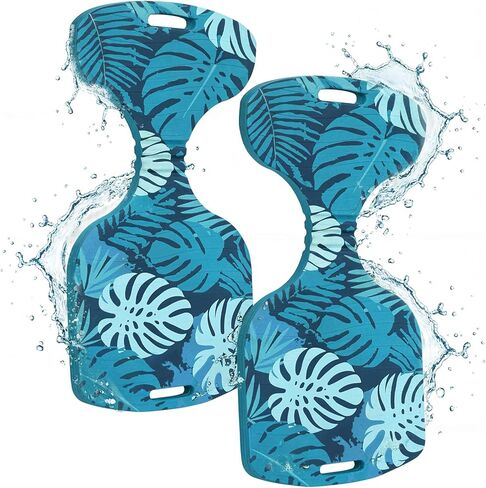 2 Pack Pool Saddle Floats for Adults - Stable & Comfortable Non-Inflatable Foam Water Saddle with Tropical Leaf Pattern, Supports Up to 250 lbs for Pool, Lake & Summer Water Fun in Saudi Arabia