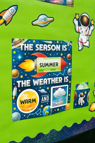 Teacher Created Resources Outer Space Crew Calendar Bulletin Board (TCR9333) in Kuwait