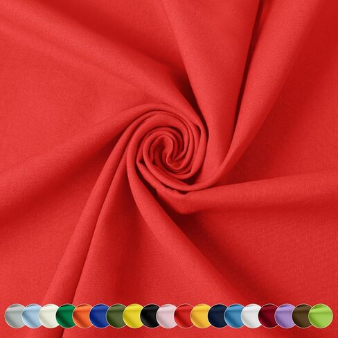 Cotton Fabric By The Yard 58 Inches Wide for Quilting, Sewing, Apparel, Embroidery, DIY Crafts(Red, 1/2Y) in Saudi Arabia