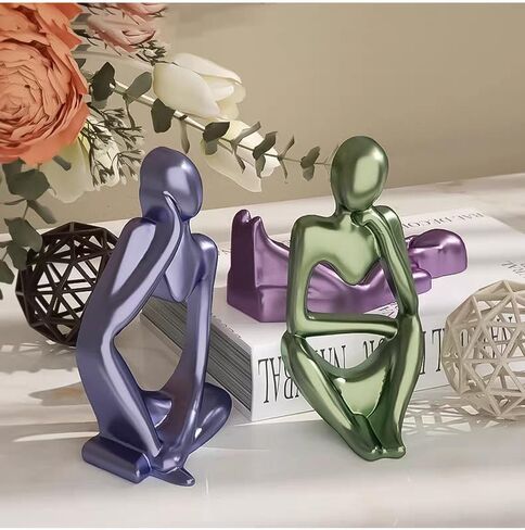 3 Pcs Thinker Statue Silicone Resin Molds Abstract Sculptures Thinking Figurines Decoration Office Desk Articles Ornaments Epoxy Silicone Casting Molds for Gifts, 3D DIY Making Home Display Crafts in Saudi Arabia