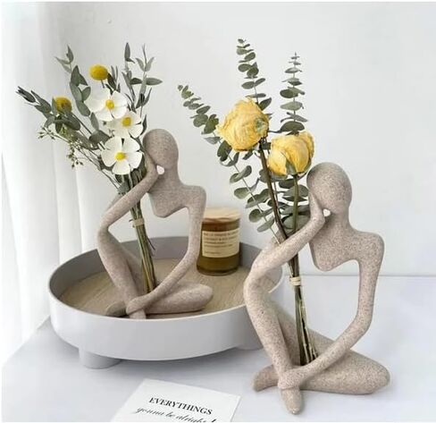 3 Pcs Thinker Statue Silicone Resin Molds Abstract Sculptures Thinking Figurines Decoration Office Desk Articles Ornaments Epoxy Silicone Casting Molds for Gifts, 3D DIY Making Home Display Crafts in Saudi Arabia