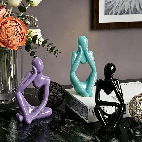 3 Pcs Thinker Statue Silicone Resin Molds Abstract Sculptures Thinking Figurines Decoration Office Desk Articles Ornaments Epoxy Silicone Casting Molds for Gifts, 3D DIY Making Home Display Crafts in Saudi Arabia