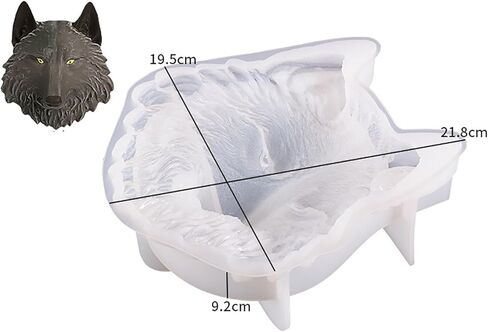 Heavy Big Wolf Head Wall Hanging Resin Mold Silicone Molds Epoxy Resin Wolf Head Shaped Articles Ornaments for Wall Garden Door Bathroom Office Home Living Room, DIY Making Decor Art Crafts in Saudi Arabia