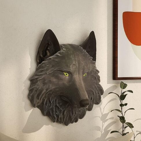 Heavy Big Wolf Head Wall Hanging Resin Mold Silicone Molds Epoxy Resin Wolf Head Shaped Articles Ornaments for Wall Garden Door Bathroom Office Home Living Room, DIY Making Decor Art Crafts in Saudi Arabia