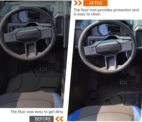 سجادات أرضية Xpedition XP/ADV 2024+، بطانات أرضية الصف الأمامي TPE متوافقة مع Polaris Xpedition XP XP5/ ADV ADV5 2024+ ملحقات سجادات Slush للحماية من جميع الأحوال الجوية (قطعتان) in Kuwait