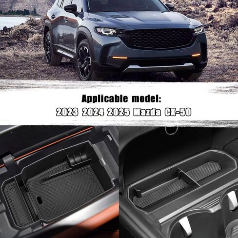 منظم وحدة التحكم المركزية متوافق مع 2023 2024 2025 2026 Mazda CX-50 وحدة التحكم المركزية إدراج صينية مسند الذراع صندوق تخزين حامل العملات المعدنية الملحقات الداخلية in Kuwait