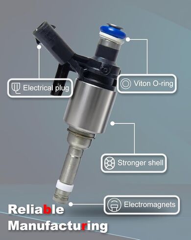4-Count Fuel Injector Compatible with Volkswagen Beetle 2014-2017, Golf 2015-2019, Jetta 2010-2018, Passat 2014-2016 - L4 1.8L - Replacement for FJ1238 06A906036C 06A906036F 06A906036J in Saudi Arabia
