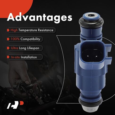 A-Premium 4 Holes Fuel Injectors Set of 6 Compatible with Chrysler Sebring 2001-2004, Concorde 2001-2004, Intrepid 2001 2003 & Dodge Intrepid/Stratus 2001-2004, 2.7L in Saudi Arabia