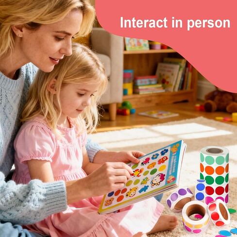 5000 PCS 3/4" Colored Dot Stickers - 10 Bright Colors Removable Color Coding Labels, Premium Adhesive Colorful Circle Stickers for Classroom, Toddler, Office, Inventory Organizing & Marking in Saudi Arabia