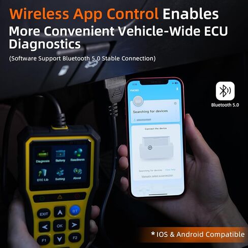2-in-1 OBD2 Scanner with Battery Tester, 2025 Elite Engine Code Reader & 12V Battery Tester for AGM/EFB, Cranking/Charging Analyzer, Bluetooth Scan Tool for Gas Cars, SUVs & Vans in Saudi Arabia