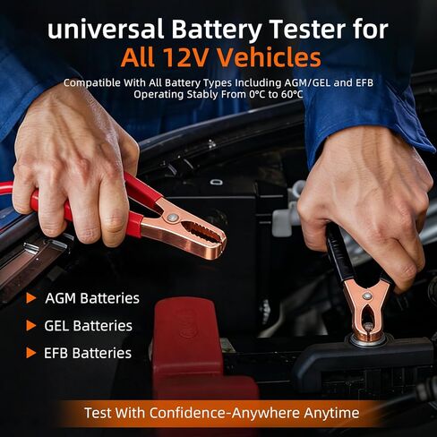 2-in-1 OBD2 Scanner with Battery Tester, 2025 Elite Engine Code Reader & 12V Battery Tester for AGM/EFB, Cranking/Charging Analyzer, Bluetooth Scan Tool for Gas Cars, SUVs & Vans in Saudi Arabia