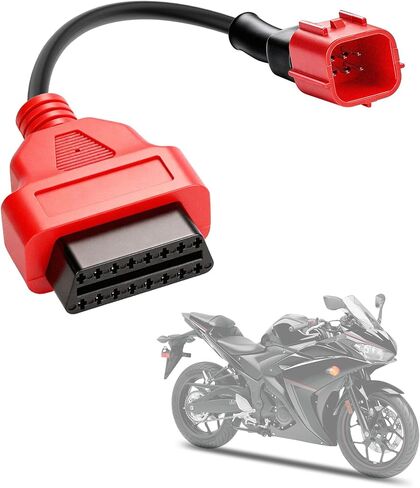 محول كابل تشخيص obd2 16-pin إلى 6-pin متوافق مع أداة تشخيص الدراجات النارية m3، obdii Generation IV 6p للدراجات النارية Honda Kawasaki Yamaha سوزوكي EUROV in Kuwait