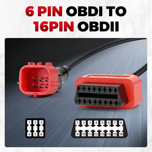 محول كابل تشخيص obd2 16-pin إلى 6-pin متوافق مع أداة تشخيص الدراجات النارية m3، obdii Generation IV 6p للدراجات النارية Honda Kawasaki Yamaha سوزوكي EUROV in Kuwait