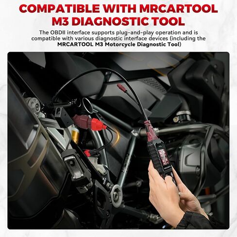 محول كابل تشخيص obd2 16-pin إلى 6-pin متوافق مع أداة تشخيص الدراجات النارية m3، obdii Generation IV 6p للدراجات النارية Honda Kawasaki Yamaha سوزوكي EUROV in Kuwait