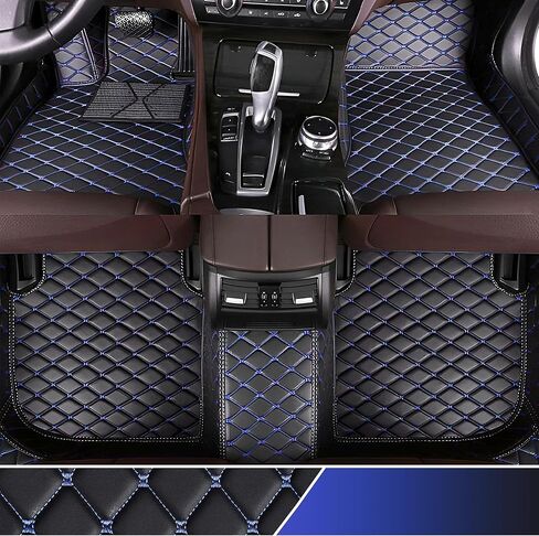 Car Floor Mats Fit for Kia K5 GT Line 2021-2024 5-Passenger- Faux Leather Floor Mats for Car,Car Mats All Weather Deep-Dish Odorless,Auto Interior Accessories (Black/Red) in Saudi Arabia