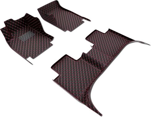 Car Floor Mats Fit for Kia K5 GT Line 2021-2024 5-Passenger- Faux Leather Floor Mats for Car,Car Mats All Weather Deep-Dish Odorless,Auto Interior Accessories (Black/Red) in Saudi Arabia