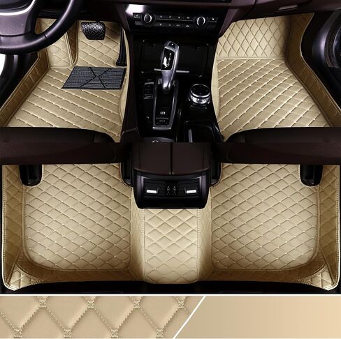 Car Floor Mats Fit for Kia K5 GT Line 2021-2024 5-Passenger- Faux Leather Floor Mats for Car,Car Mats All Weather Deep-Dish Odorless,Auto Interior Accessories (Black/Red) in Saudi Arabia