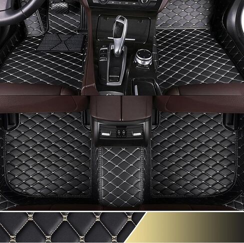 Car Floor Mats Fit for Kia K5 GT Line 2021-2024 5-Passenger- Faux Leather Floor Mats for Car,Car Mats All Weather Deep-Dish Odorless,Auto Interior Accessories (Black/Red) in Saudi Arabia