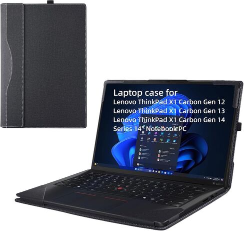 Case Cover for Lenovo Thinkpad X1 Carbon Gen 12/Thinkpad X1 Carbon Gen 13 Laptop Notebook,2-in-1 PU Leather Detachable Protective Laptop Sleeve (Blue) in Saudi Arabia