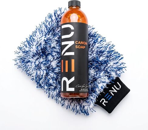 RENU Canon Soap – Premium Foam Cannon Car Wash Soap – Thick High-Foam pH Balanced Formula – Safe for Ceramic Coatings, Wax & Exterior Surfaces, Wash Mitt Included (16oz) in Saudi Arabia