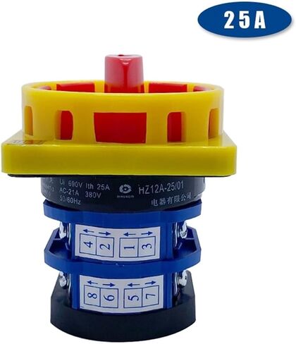 Rotary Switch Knob Two Position On-Off 2 Poles 690V 25A Padlock Changeover Cam Power Cut Off HZ12A-25/01 in Saudi Arabia