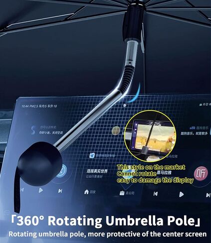 Custom-Fit for Nissan Windshield Sun Shade Umbrella, UV Block Car Front Window with 360°Rotation Bendable Handle, Designed for Nissa-n Accessories (for Nissan Maxima) in Saudi Arabia