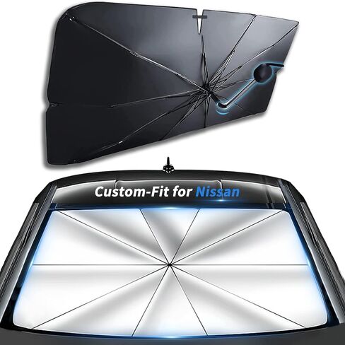 Custom-Fit for Nissan Windshield Sun Shade Umbrella, UV Block Car Front Window with 360°Rotation Bendable Handle, Designed for Nissa-n Accessories (for Nissan Maxima) in Saudi Arabia