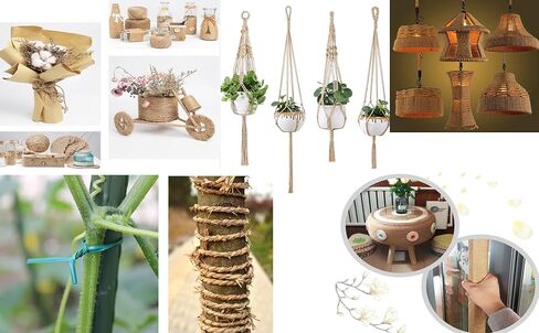 Hemp Rope for Cat Scratcher Post Tree, Natural Jute Twine, 1/4 in x 328 ft, for Garden, Binding, Crafts, Packing in Saudi Arabia