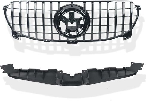 GTR Front Bumper Grille Grill Compatible with 2020-2023 Mercedes-Benz W167 GLE-CLASS Standard All Black in Saudi Arabia