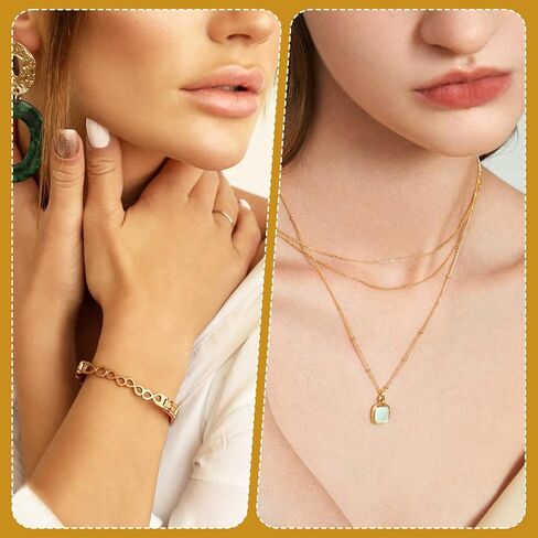4 Pcs Gold Jewelry Extender Clasps,Foldover Adjustable Jewelry Extenders for Bracelets,Bracelet Extender Gold for Necklaces, Bracelets, Anklets & Watch Bands, DIY Jewelrys Making in Saudi Arabia