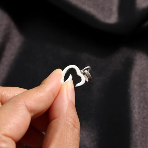 1Pc Sterling Silver Heart Lobster Clasp with Oval Spring Closures Connector Clip Extenders for Necklace Bracelet Jewelry (Silver, S) in Saudi Arabia