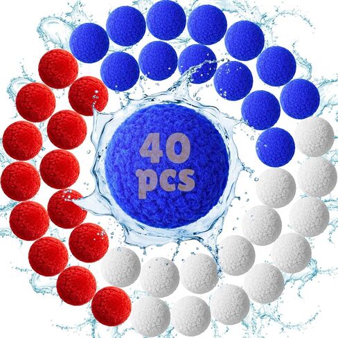 LQYoyz 100 Pcs Reusable Water Balloons for Kids - Quick Fill Water Toys for Toddler Pool Toys, Summer Outdoor Games pool toys for kids ages 4-12 with Refillable Water Balls in Saudi Arabia