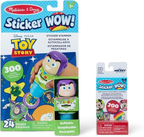 Melissa & Doug Sticker Wow!™ Disney Buzz Lightyear Bundle: 24-Page Activity Book, Refillable Sticker Stamper, Mini Pad, 500 Stickers, Arts and Crafts for Kids Ages 3+ in Saudi Arabia