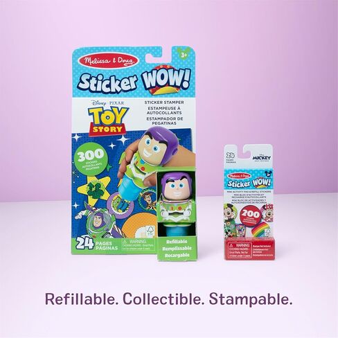 Melissa & Doug Sticker Wow!™ Disney Buzz Lightyear Bundle: 24-Page Activity Book, Refillable Sticker Stamper, Mini Pad, 500 Stickers, Arts and Crafts for Kids Ages 3+ in Saudi Arabia