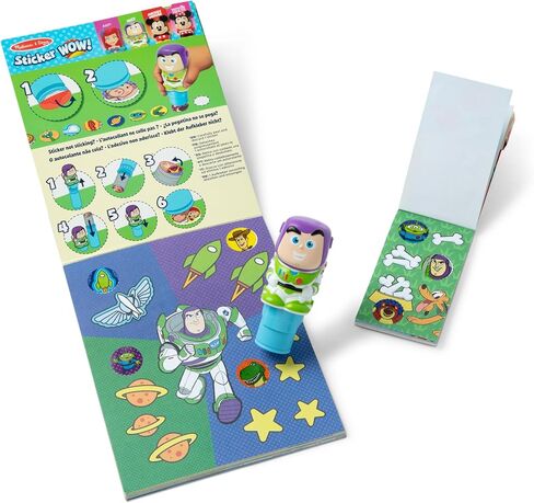 Melissa & Doug Sticker Wow!™ Disney Buzz Lightyear Bundle: 24-Page Activity Book, Refillable Sticker Stamper, Mini Pad, 500 Stickers, Arts and Crafts for Kids Ages 3+ in Saudi Arabia