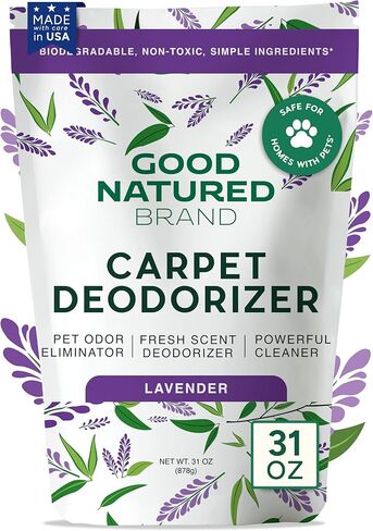Good Natured Brand | Carpet Freshener & Deodorizer Powder | 31 oz Pet Odor Eliminator for Strong Odor & Pet Urine | Fresh Natural Lemon & Eucalyptus Scent | Safe for Homes with Pets in Saudi Arabia