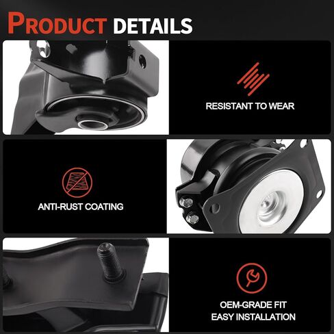 Engine Motor and Transmission Mount Kit Compatible with Pilot 2006-2008 3.5L & MDX 2003-2006 3.5L V6 AWD, Replace A4519HY A4551 A4519 A4523 A4533 A4531 A4532 9441 9299 9300 9301 9298 5PCS in Saudi Arabia
