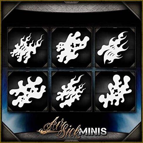 Fire Storm MINI Set AirSick Airbrush Stencil Template in Saudi Arabia