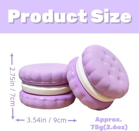 Slow Rising Squishy Toys, Super Soft Cookie-Shaped Slow Rise Squishies, 3 Layers Realistic Squishy Food Fidget Toy, Food Squishies for Decompression Stress Relief in Saudi Arabia