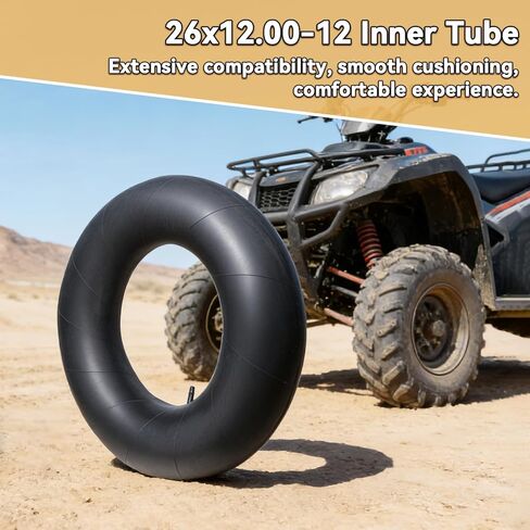 26x12.00-12 Inner Tube with Short Straight Valve Stem for ATVs, UTVs Tire Tubes in Saudi Arabia