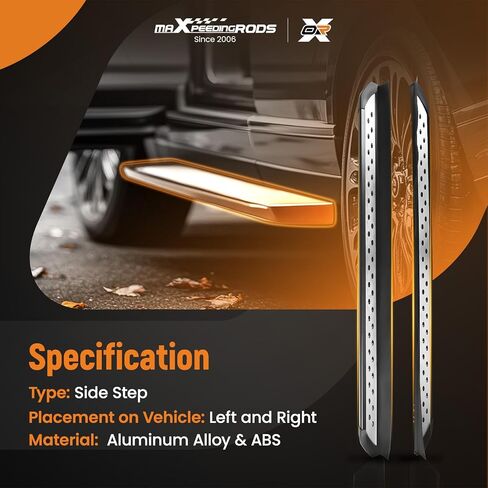 لوحات تشغيل maxpeedingrods متوافقة مع Toyota Highlander L LE XLE XSE Limited Platinum 2020 2021 2022 2023، قضبان جانبية لباب السيارة من سبائك الألومنيوم، تحميل 450 رطل in Kuwait