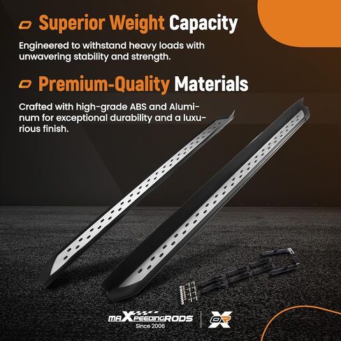لوحات تشغيل maxpeedingrods متوافقة مع Toyota Highlander L LE XLE XSE Limited Platinum 2020 2021 2022 2023، قضبان جانبية لباب السيارة من سبائك الألومنيوم، تحميل 450 رطل in Kuwait