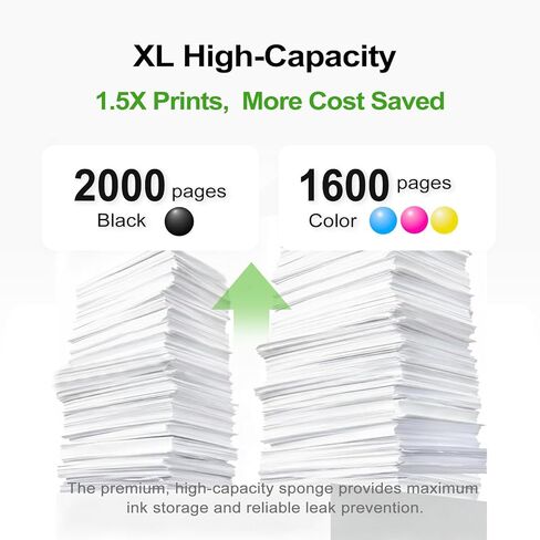 مجموعة خراطيش حبر 962xl بديلة لـ HP 962 XL HP962XL تعمل لطابعة HP OfficeJet Pro 9015e 9010 9012 9012e 9018e 9025e 9015 9018 9025e 9025 9020 9022 (أسود، سماوي، أرجواني، أصفر) 4 عبوات in Kuwait