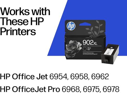 حزمة خرطوشة حبر HP 902 - 902XL أسود عالي الإنتاجية (T6M14AN) + 902 سماوي أرجواني أصفر 3 عبوات (T0A38AN) | يعمل أوفيس جيت 6954، 6958، 6962؛ أوفيس جيت برو 6968، 6975، 6978 in Kuwait